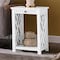 Alaterre Furniture Coventry Wood End Table with Tray Shelf and Bottom Shelf ANCT02WH - alternate 9